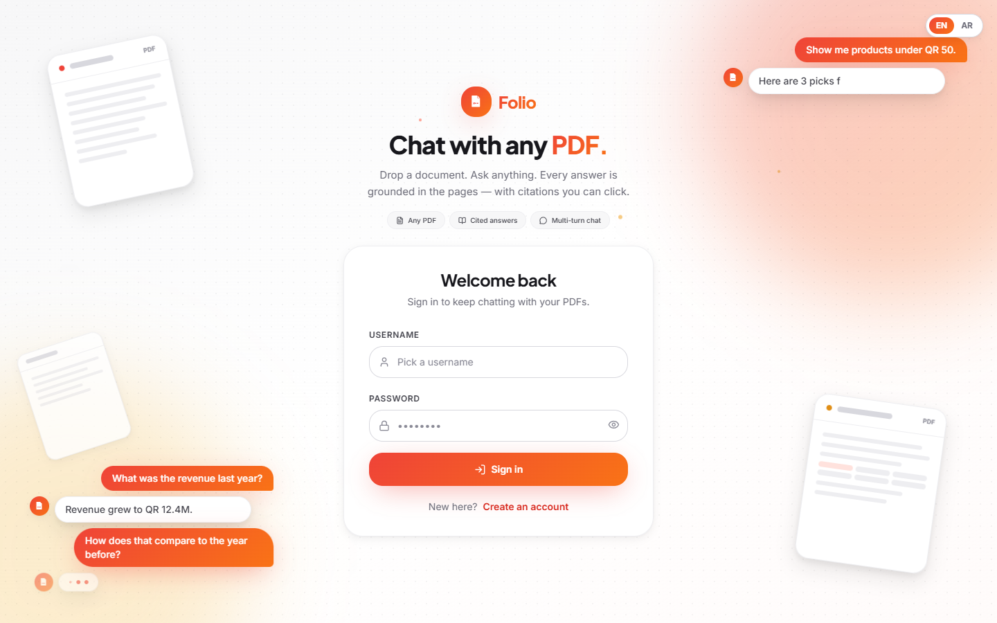 Folio — chat with any PDF